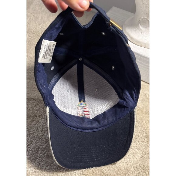 Budapest Hungary Embroidered Navy Blue Adjust Baseball Cap Brass Buckle Strap - Picture 8 of 9